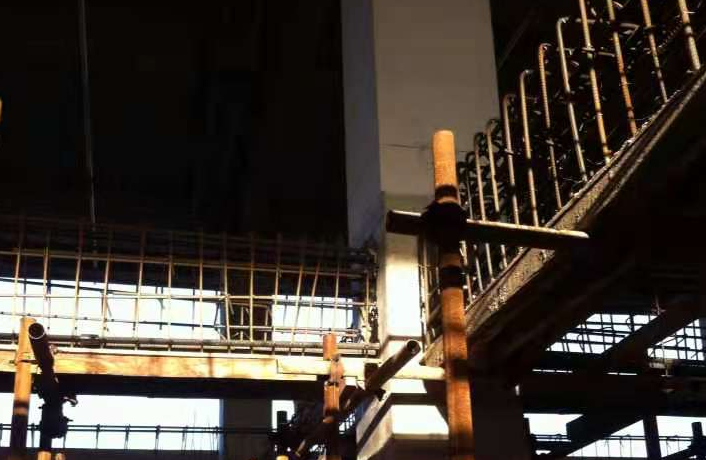 阳泉一厂房梁柱截面加大施工